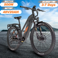 LANKELEISI MX600pro Electric Bicycle 500W Motor 48V20AH Battery Hydraulic Brake City E-bike 27.5-In Tire Mountain Electric Bike