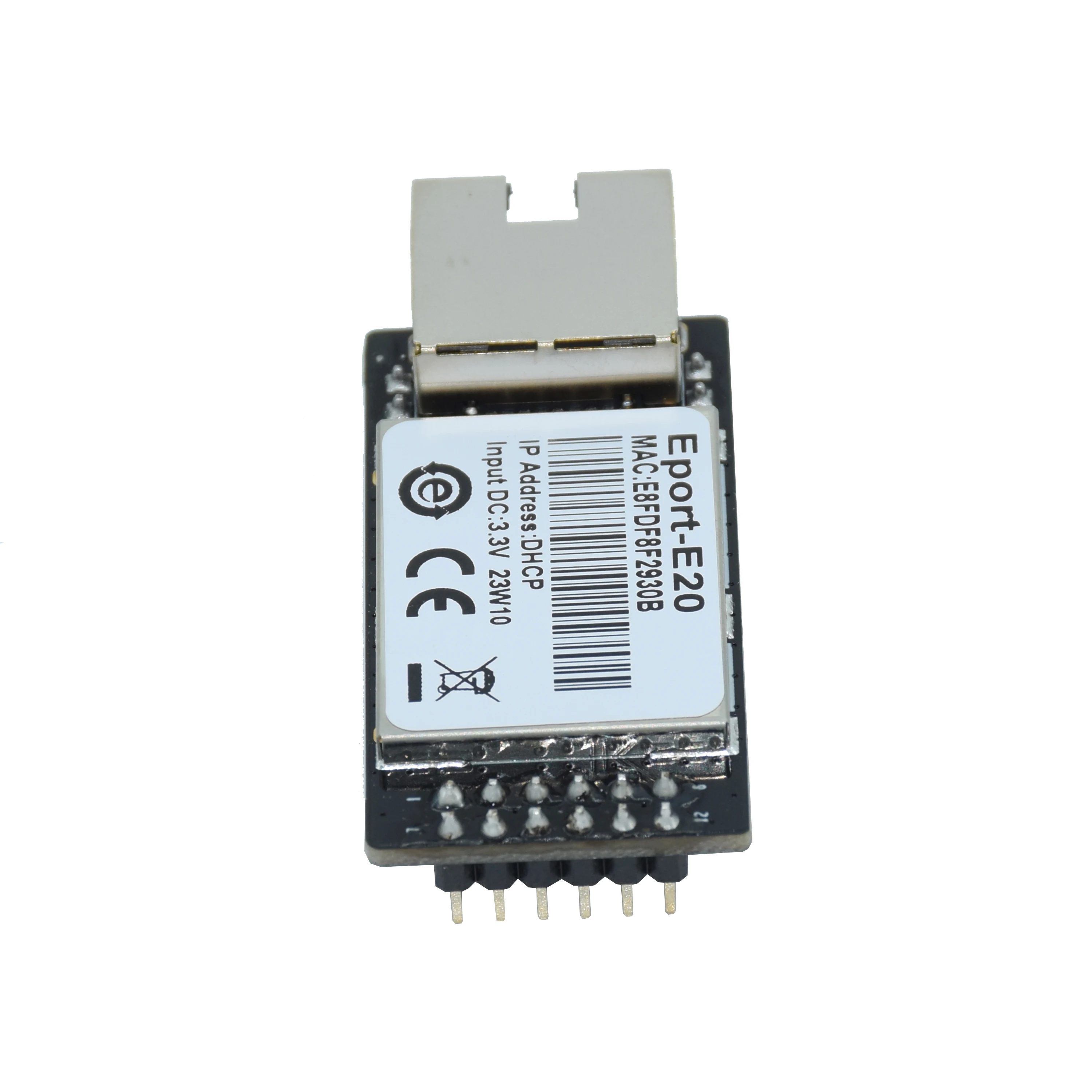 Port serveur réseau Eport-E20 3.3v TTL série vers Ethernet, prise en charge de périphérique IOT technique intégrée DHCP TCP IP Telnet Modbus TCP