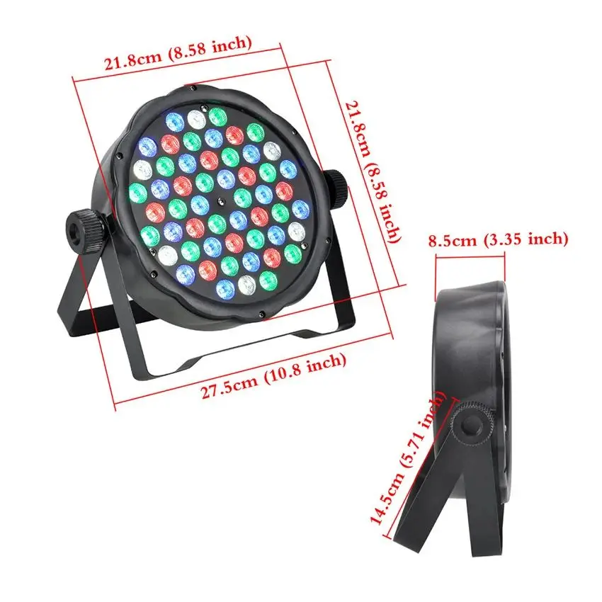 54 Led Podiumlamp Rgb Dmx512 + Spraakgestuurd Voor Disco Dj Projector Machine Party Decoratie Par Light