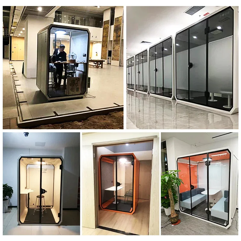 Factory custom work space private silence sound proof booth soundproof booth office meeting phone pod