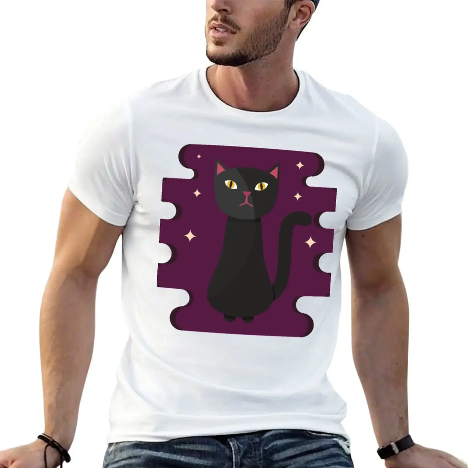 Night vale cat T-Shirt customs vintage graphic tee custom t shirt vintage clothes mens plain t shirts