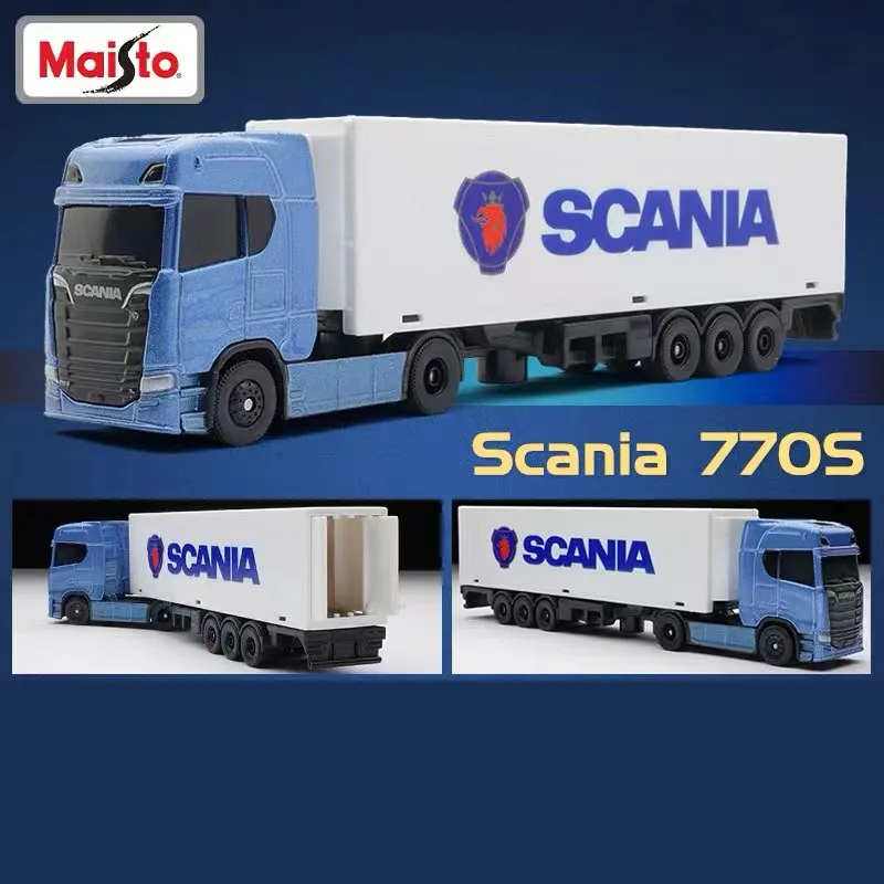 Maisto 18CM Scania 770S Alloy Diecast Truck Car Model Container Truck Container Engineering Transport Vehicle Collect Kids Toy