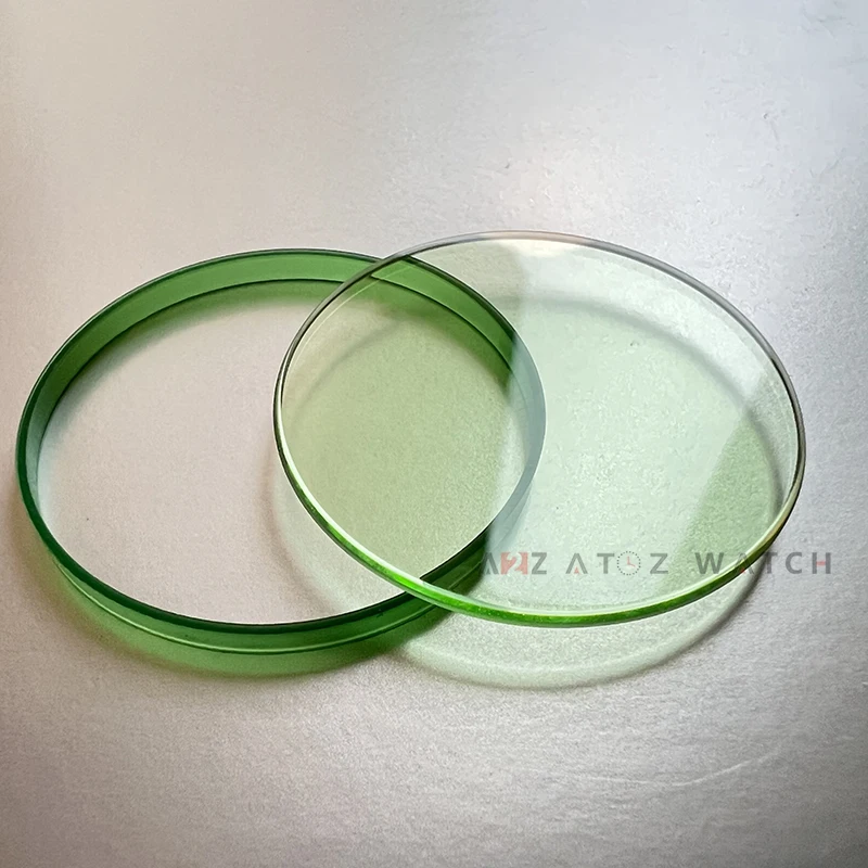 Green Watch Mineral Glass&Gasket for Rolex Milgauss 116400GV Crown at 6