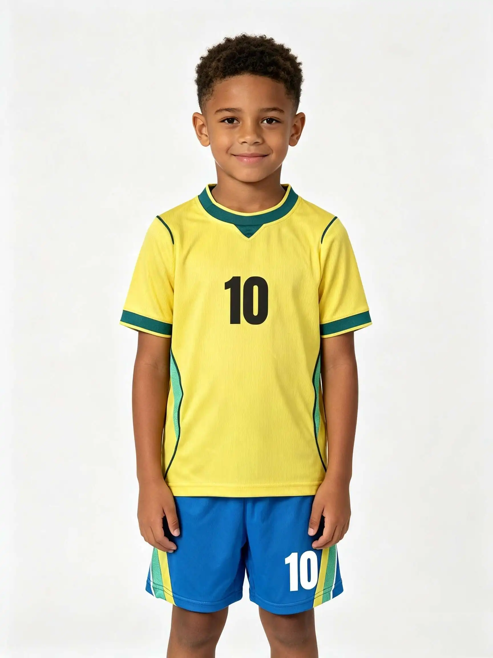 New 26/27 Unisex Blank Soccer 2‑Piece Set, Kids Adults Parent‑Child Kit, Custom No.1 7 8 9 10 for School Outdoor Team Sports