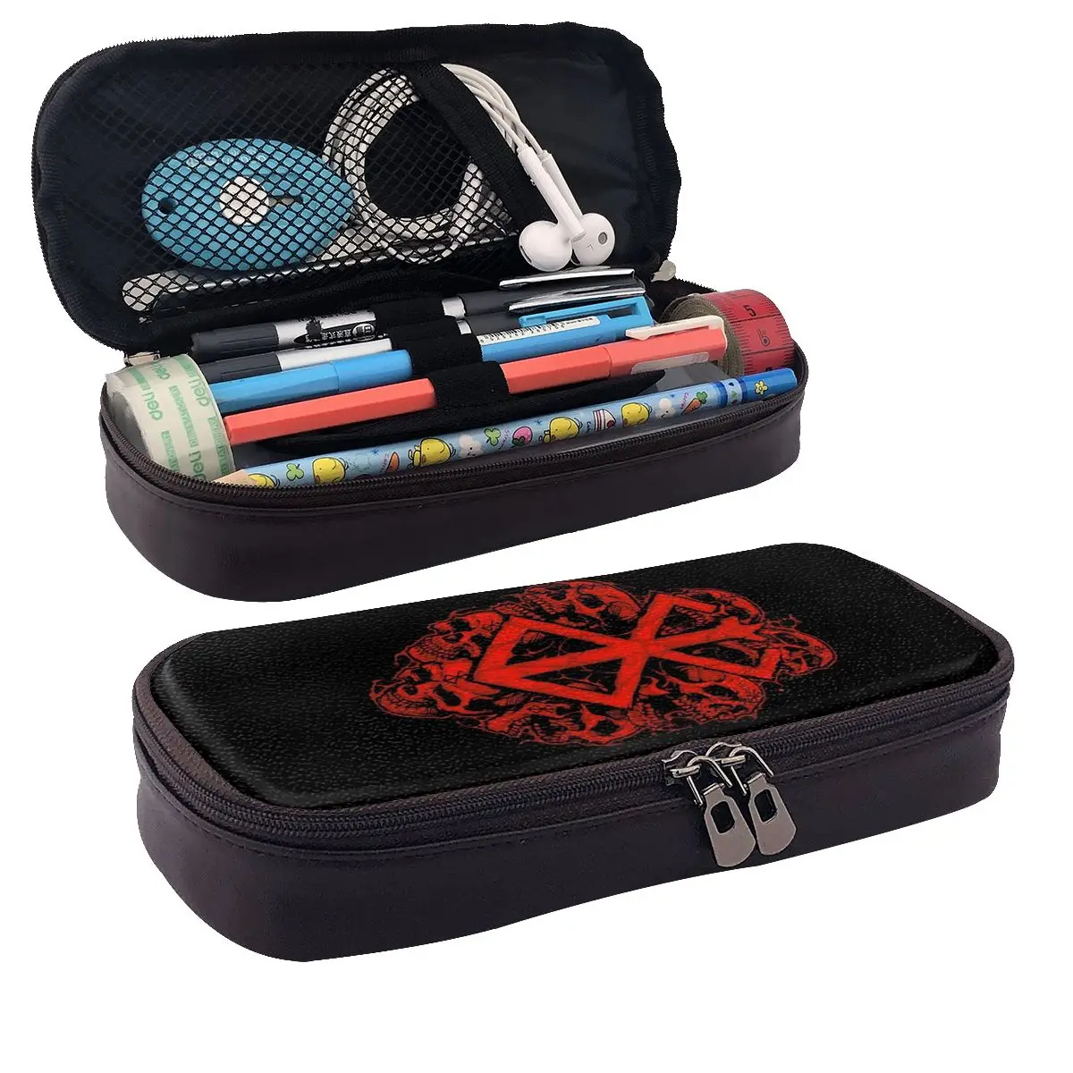 Berserk Sacrifice Mark Demon Sword And Magic Leather Pencil Case Pencil Pouch Storage Large Storage Pen Box Pencil Bag for Kids