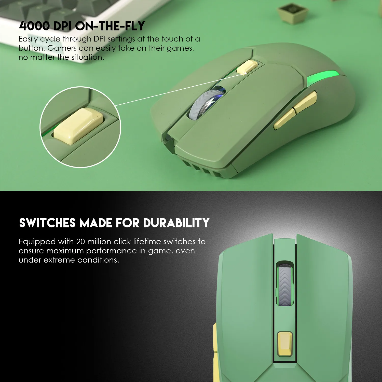 FANTECH WGC2 Venom II Wireless 2.4G Gaming Mouse RGB Backlit 2400 DPI Adjustable Long Battery Ergonomic PC Laptop Gamer