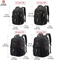 SWISS 17' Laptop Backpack Waterproof USB Charge Port Swiss-style Multifunctional Rucksack Schoolbag Mochila Hiking Travel Bag - Image 4