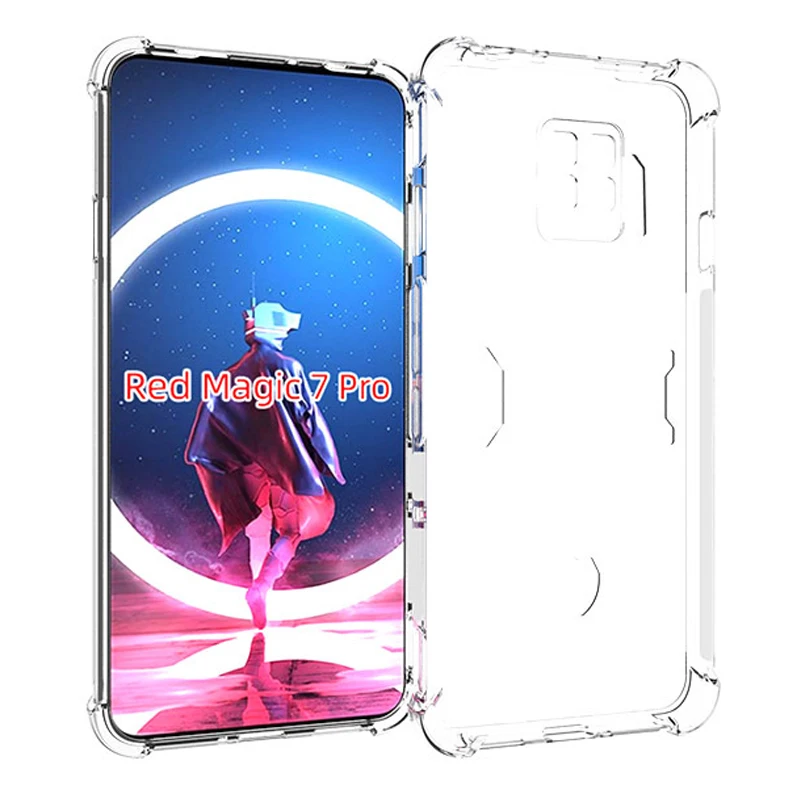 ZTE Nubia Red Magic 7 Pro 5G NX709J Case Air Cushion Shockproof Clear Airbag Silicon TPU Soft Back Cover for Nubia Redmagic 7Pro