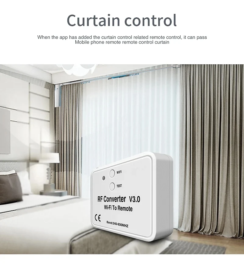 Universal WiFi Schalter Fernbedienung 240-930 MHZ WiFi Zu RF Konverter Multi Frequenz Rolling Code Garage Tür Fernbedienung – Detail 8