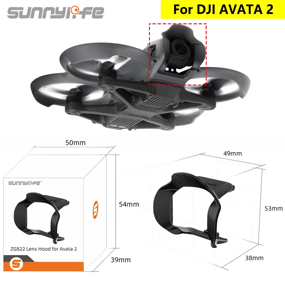 

Sunnylife Lens Cover For DJI AVATA 2 Drone Gimbal Lens Hood Anti-Scratch Camera Guard Sunshade Lens Protector Cap for DJI Avata2