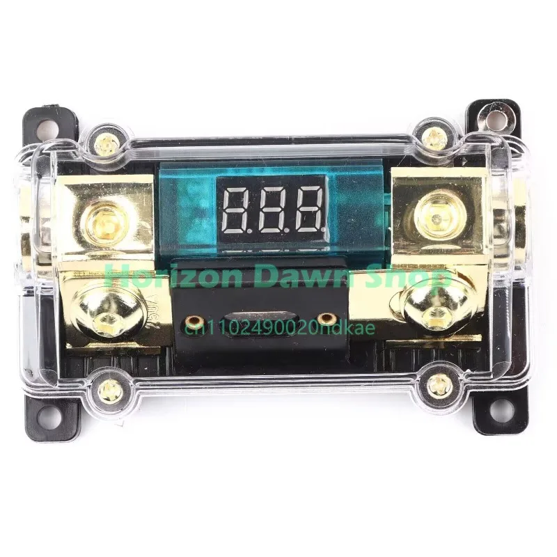 ​Digital Display Car Amplifier Fuse Box - 1 Input 2 Output Universal Auto Fuse Holder