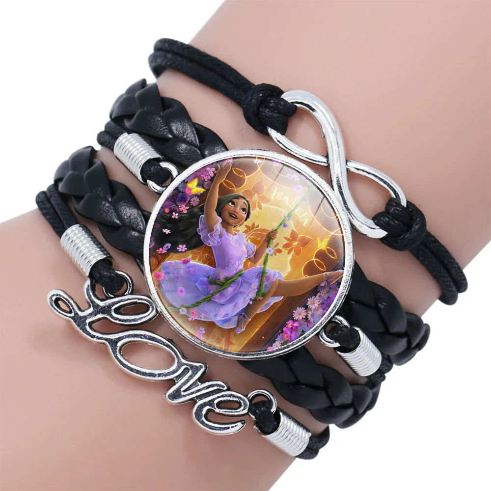 Disney Anime Encanto Bracelet Cartoon Figure Mirabel Isabela Princess Girls Bracelet Wristand Jewelry Kids Gifts