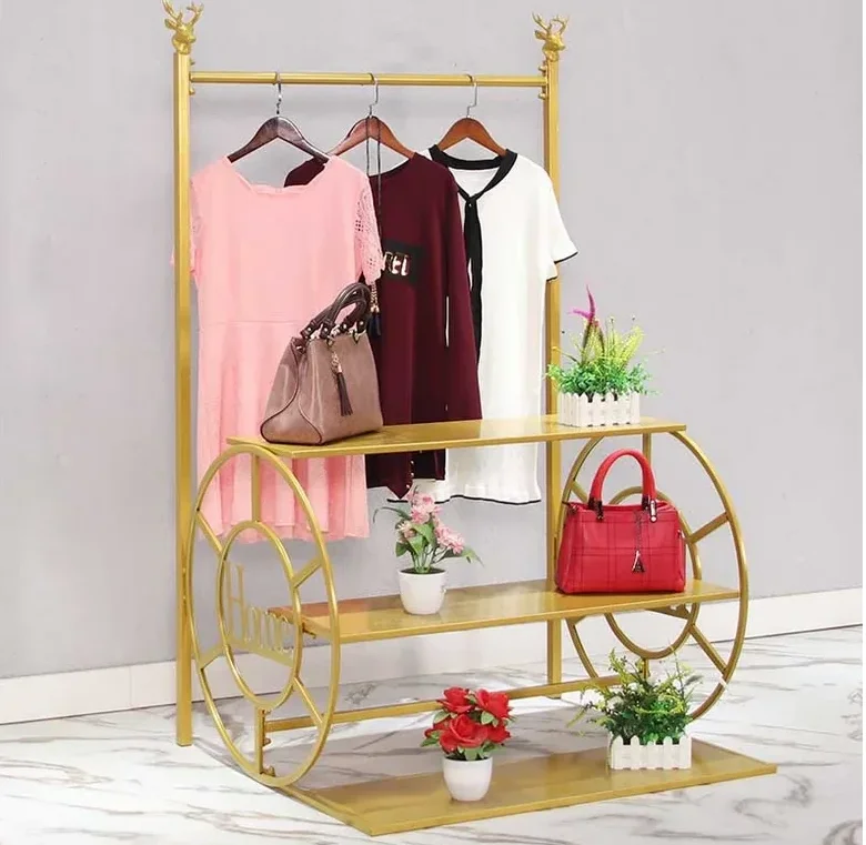 

Clothing store display rack, island rack, bag display rack