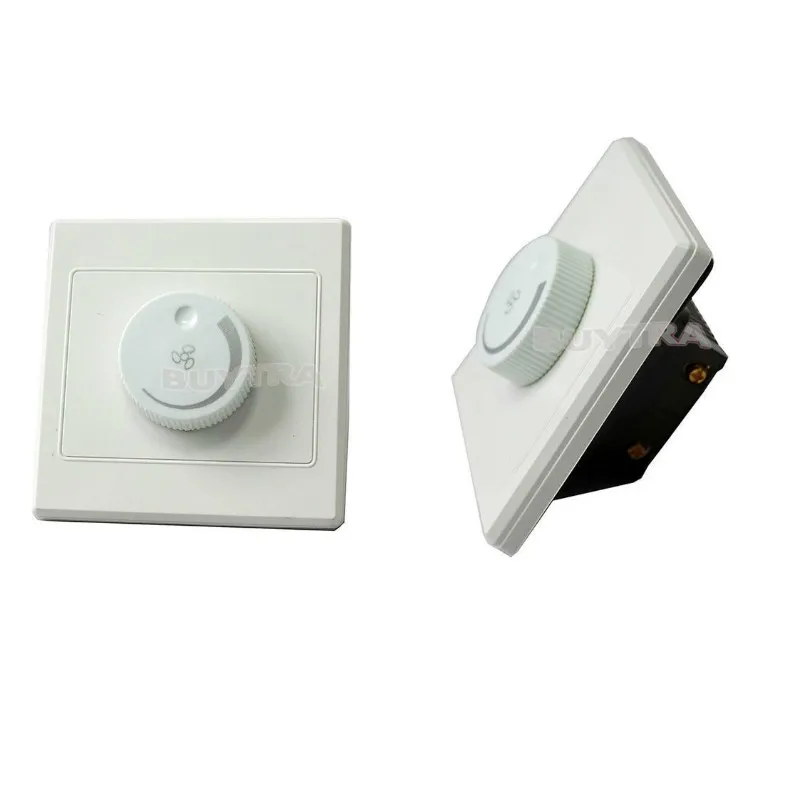 

220V 10A Dimmer Light Switch Adjustment Lighting Control Ceiling Fan Speed Control Switch Wall Button Dimmer Switch