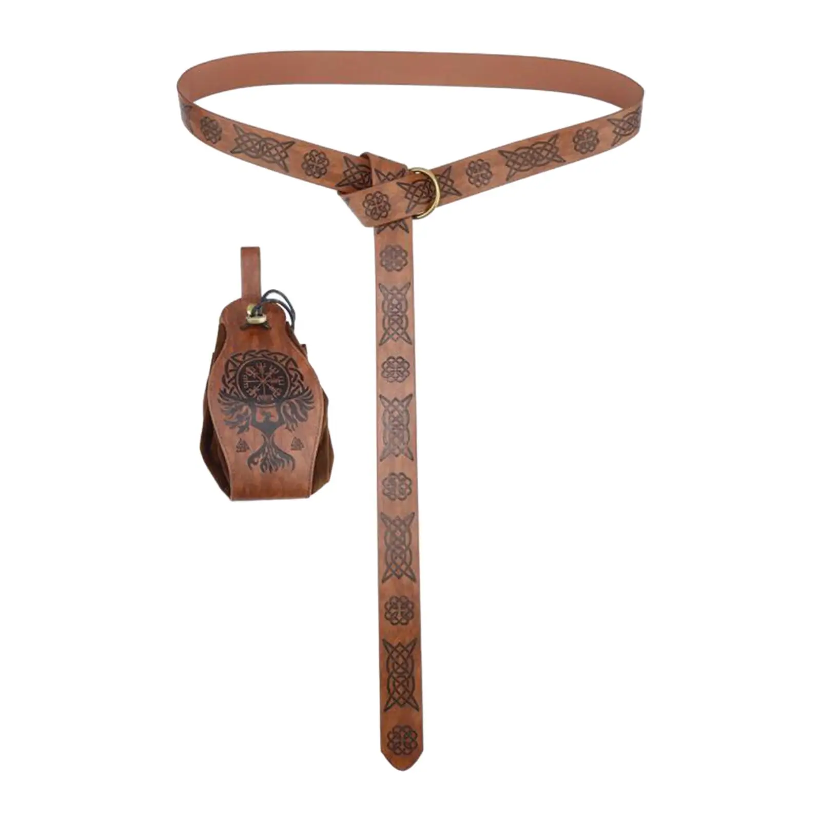 زي فارس العصور الوسطى حزام جلد PU طراز عتيق لحفلة الهالوين للبالغين والأطفال والأولاد والأصدقاء للجنسين لعروض المسرح