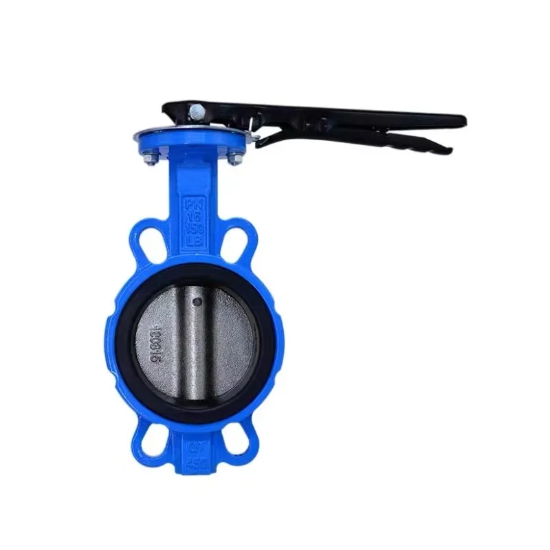 Handle/Movable Butterfly Valve Cast Iron Center Line Wafer Butterfly Valve Manual Soft Seal Butterfly Valve D7A1X5-10/16ZB1