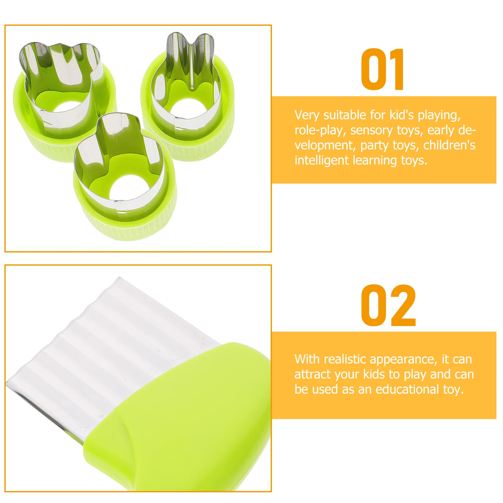 1 set of Kitchen Tools Toddlers Kids Cooking Sets Fake Cutter Kids Cutting Board Toddlers Kids Funny Reusable Cutter Toy