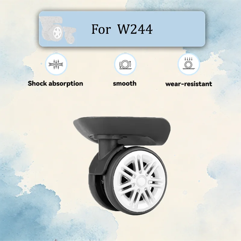 

For W244 Durable Luggage Wheels Replacement Kit Silent 360°Swivel Casters Wear-Resistant Fit Most Suitcases Repair Accessories