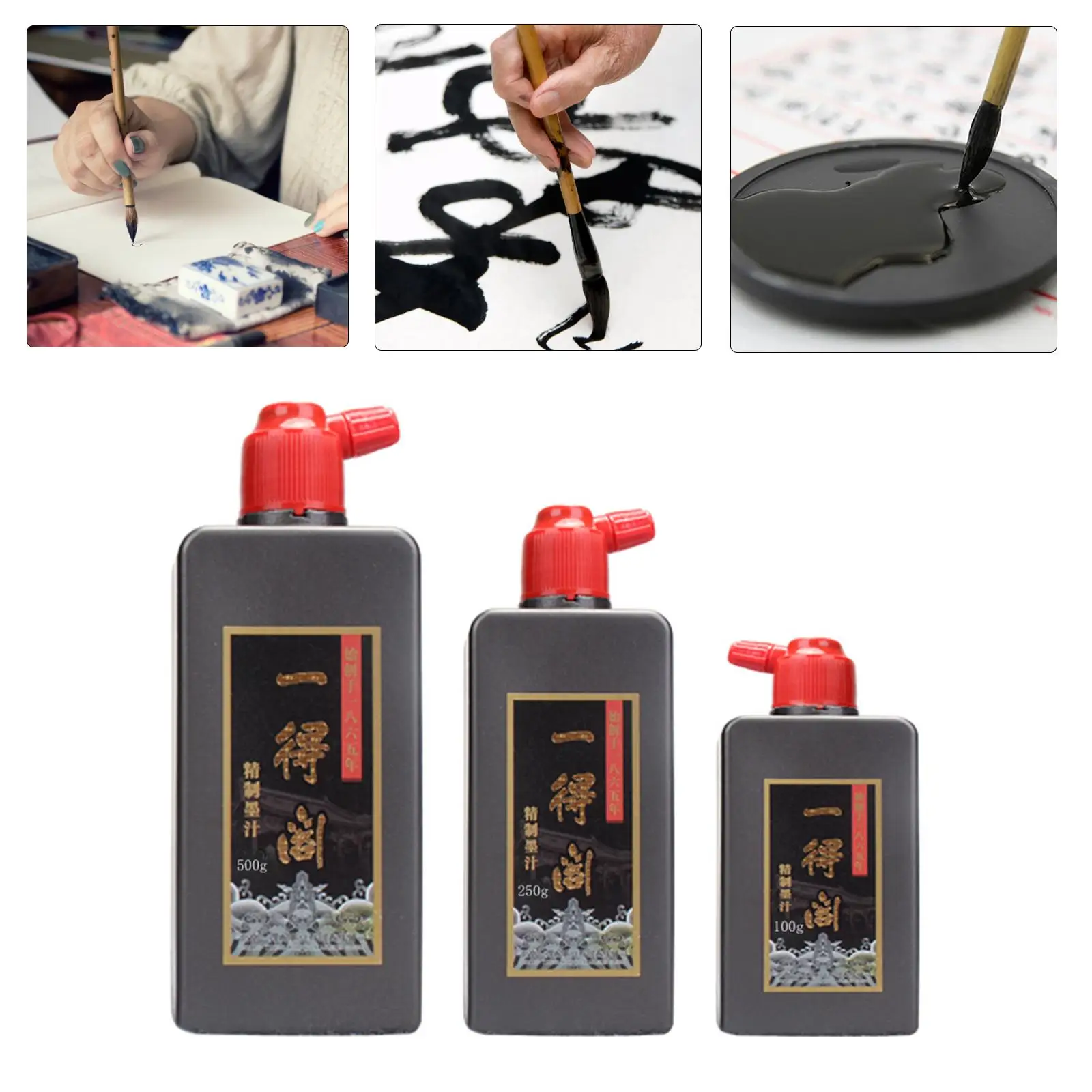 Imagem -04 - Tinta Japonesa Caligrafia Sumi Líquida Pintura Preta Escrita Prática