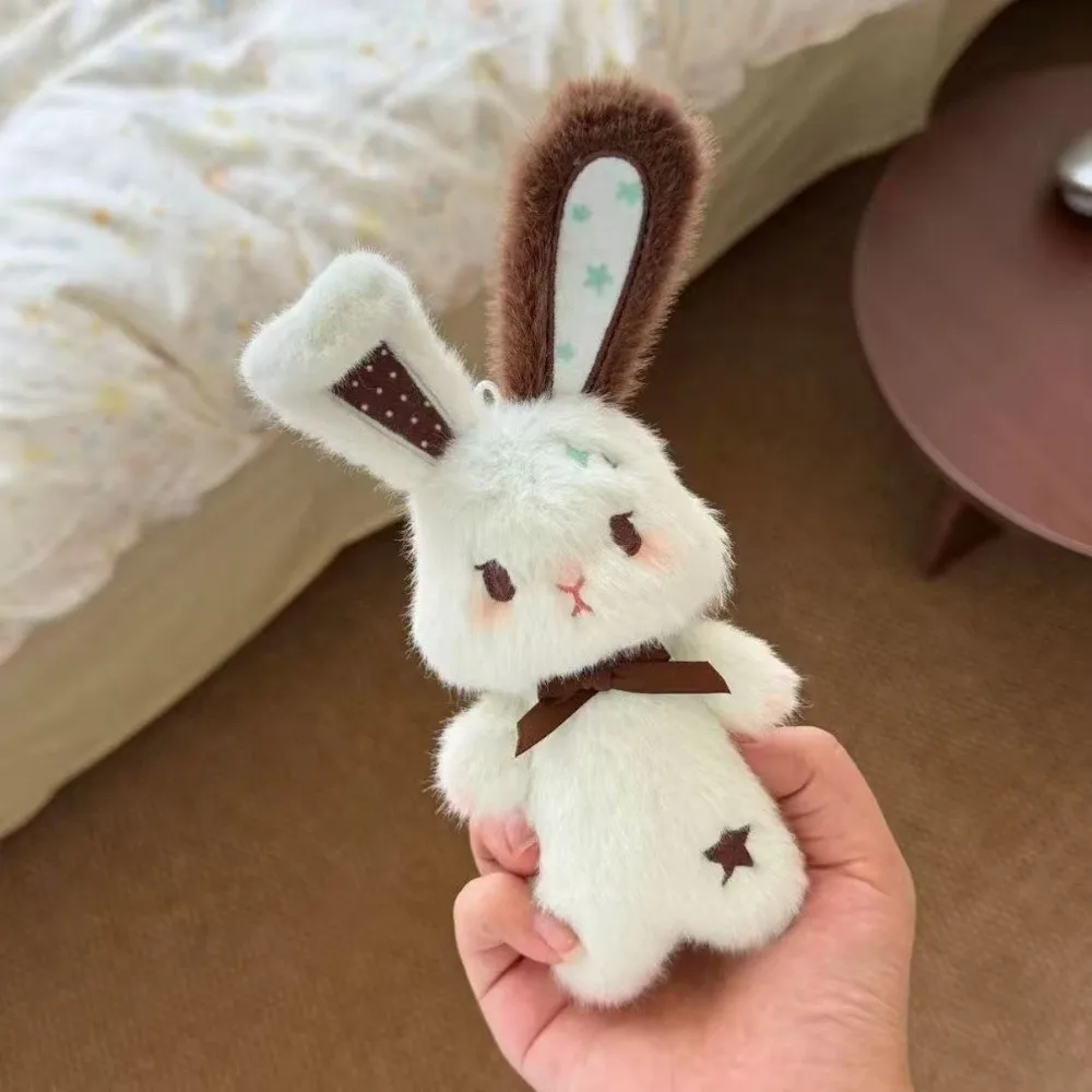 Soft Rabbit Plush Keychain Premium Cotton Miniature Size Fluffy Bunny Pendant Multi Colors Lightweight Astrology Bunny Keychain