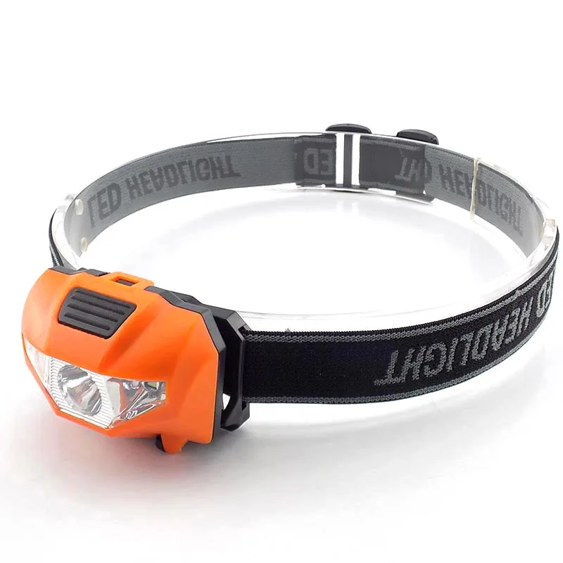 Mini linterna frontal LED de alta potencia, faro pequeño con batería AAA, linterna para camping
