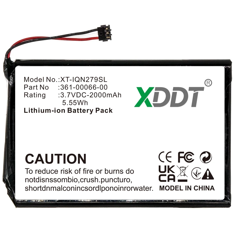 XDDT GPS, Navigator 2000mAh Battery For Garmin 361-00066-00, 361-00066-10 2689LMT 6-inch, Dezl 760LMT, Dezl 760LMT-D, DEZL 770LM