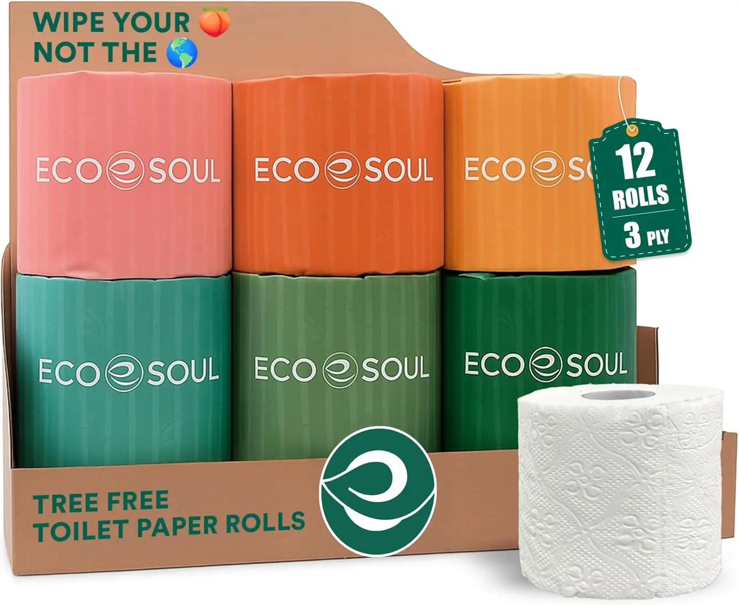 

Премиальная бамбуковая туалетная бумага, 3 слоя, 12 мегарулонов, сертифицирована FSC, гипоаллергенная, безопасная для септиков, экологичная.