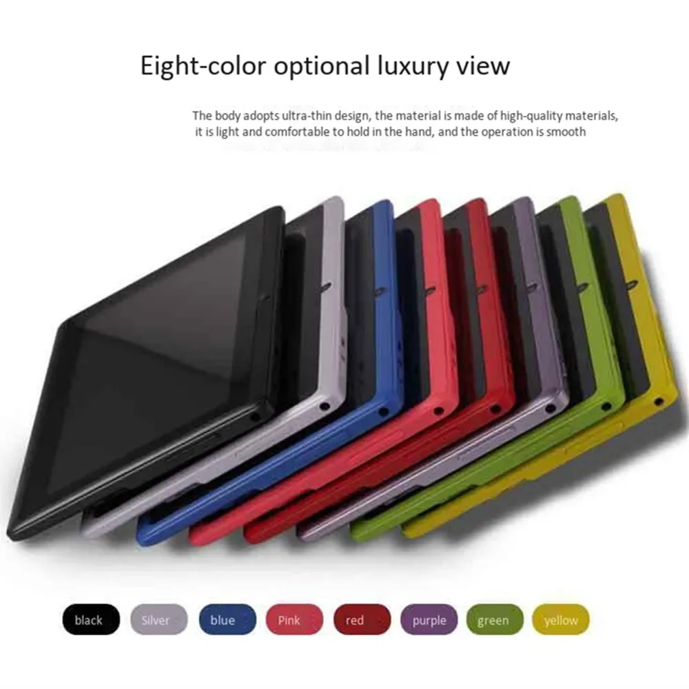 Quad Core Tablet PC Schermo HD da 7 pollici 1 + 16G Fotocamera anteriore posteriore WiFi Internet Android 6.0 Lettore MP3 4 Altoparlante E-book Gioco audio