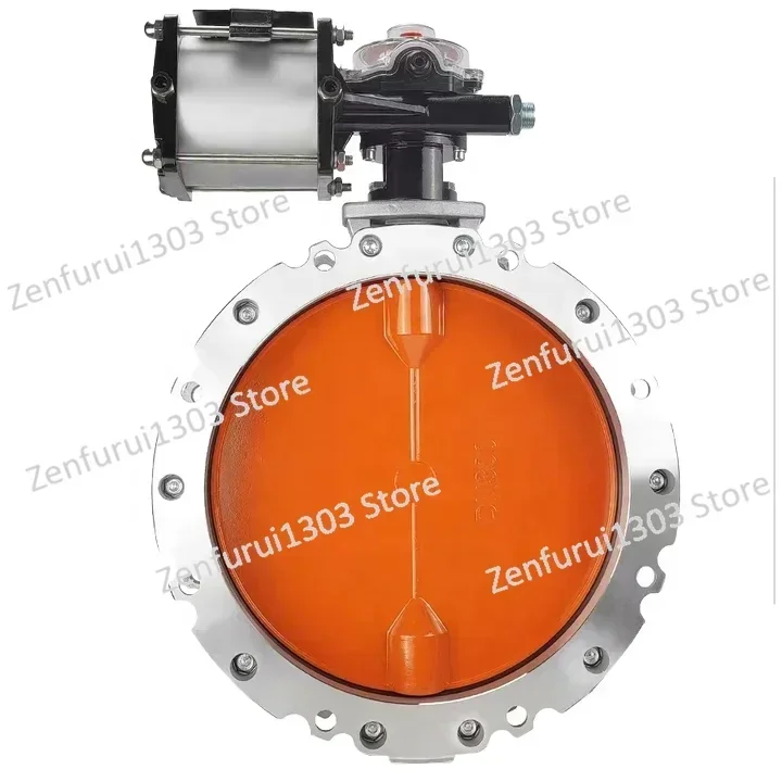 DN250 Pneumatic Dust Butterfly Valve Aluminum Alloy Powder Cement Tank Silo Discharge Ventilation Valve OEM Supported