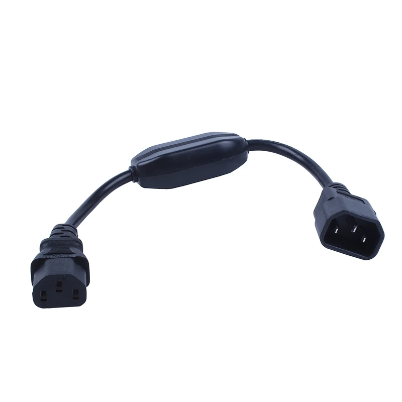 3X speciale PDU UPS cavo di alimentazione, IEC 320 C14 a C13 con interruttore On/Off 30Cm nero