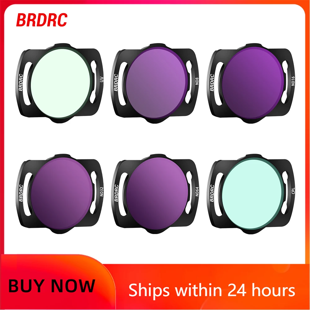 BRDRC Filters Set For DJI O3 Air Unit UV CPL ND 8/16/32/64 CPL Polarizer Camera Lens Optical Glass For Avata Drone Accessory