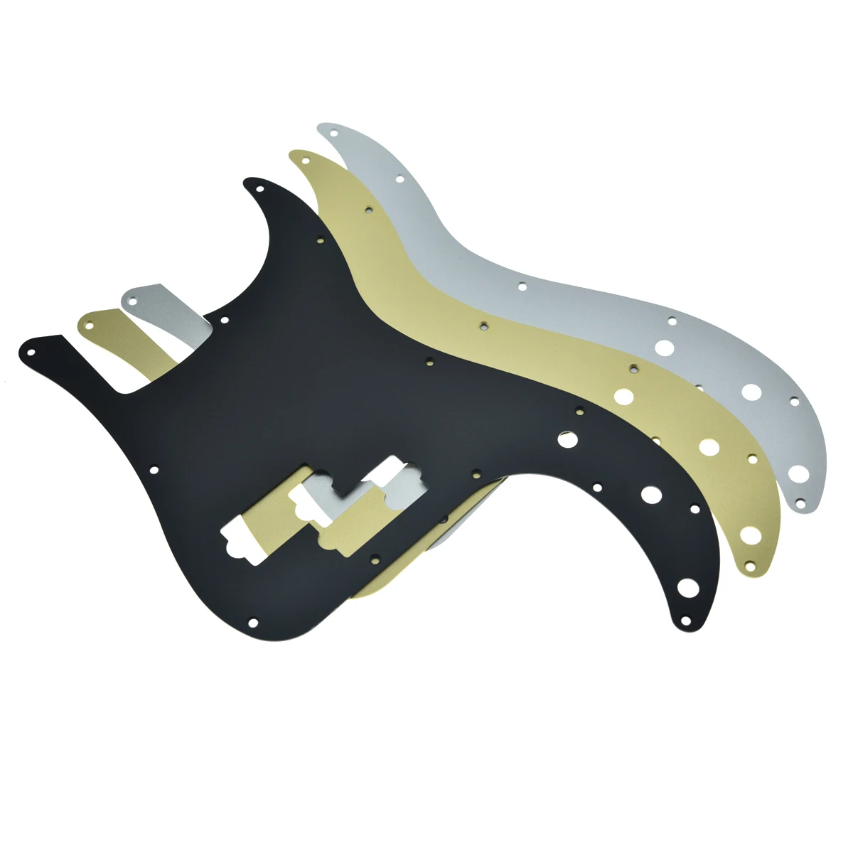 KAISH Matte Aluminium Precision Bass Pickguard Metal P Bass Pick Guard Scratch Plate for American Fender Precision P Bass