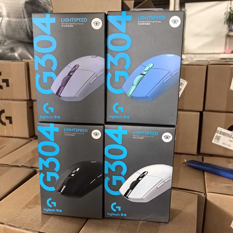 Souris de jeu sans fil Logitech G304 légère, capteur Hero 12K, 12000DPI, 6 boutons programmables, Compatible PC MacOS Souris de jeu sans fil Logitech G304 légère, capteur Hero 12K, 12000DPI, 6 boutons programmables, Compatible PC MacOS