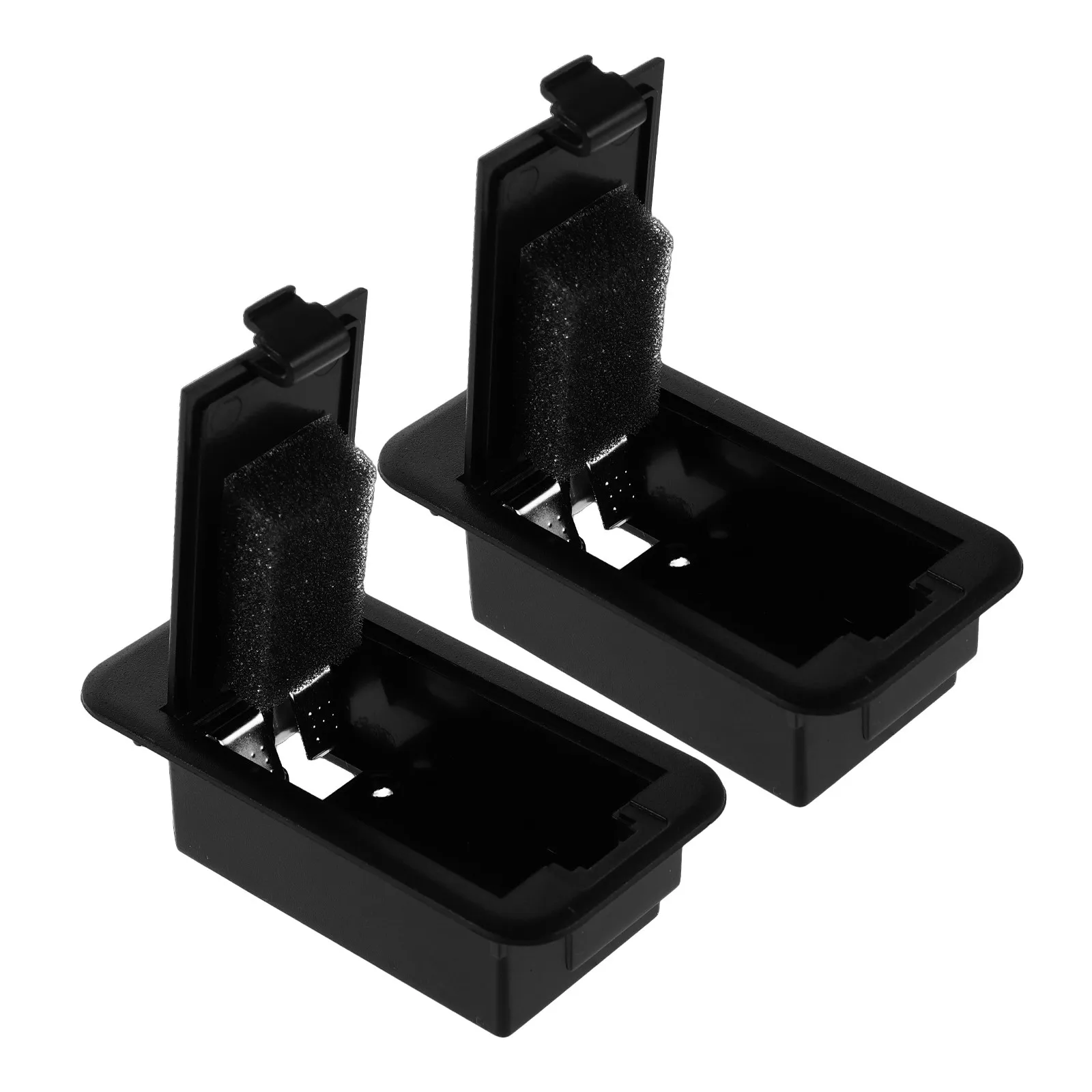 2Pcs 9V Battery Box for Guitar and Bass Active Pickups Replacement Battery Compartment Holder Case Black Lightweight Secure Fit