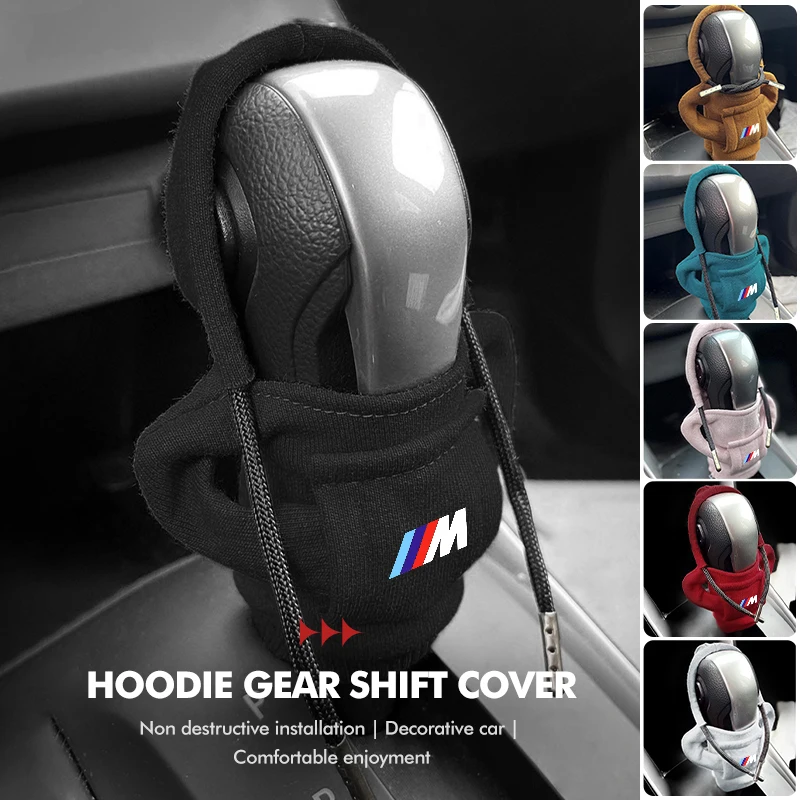 Hoodie Car Cover Gearshift Hoodie Sweatshirt Change Lever For BMW Performance X1 X3 X5 E39 E46 E90 F20 E60 F30 M3 M5