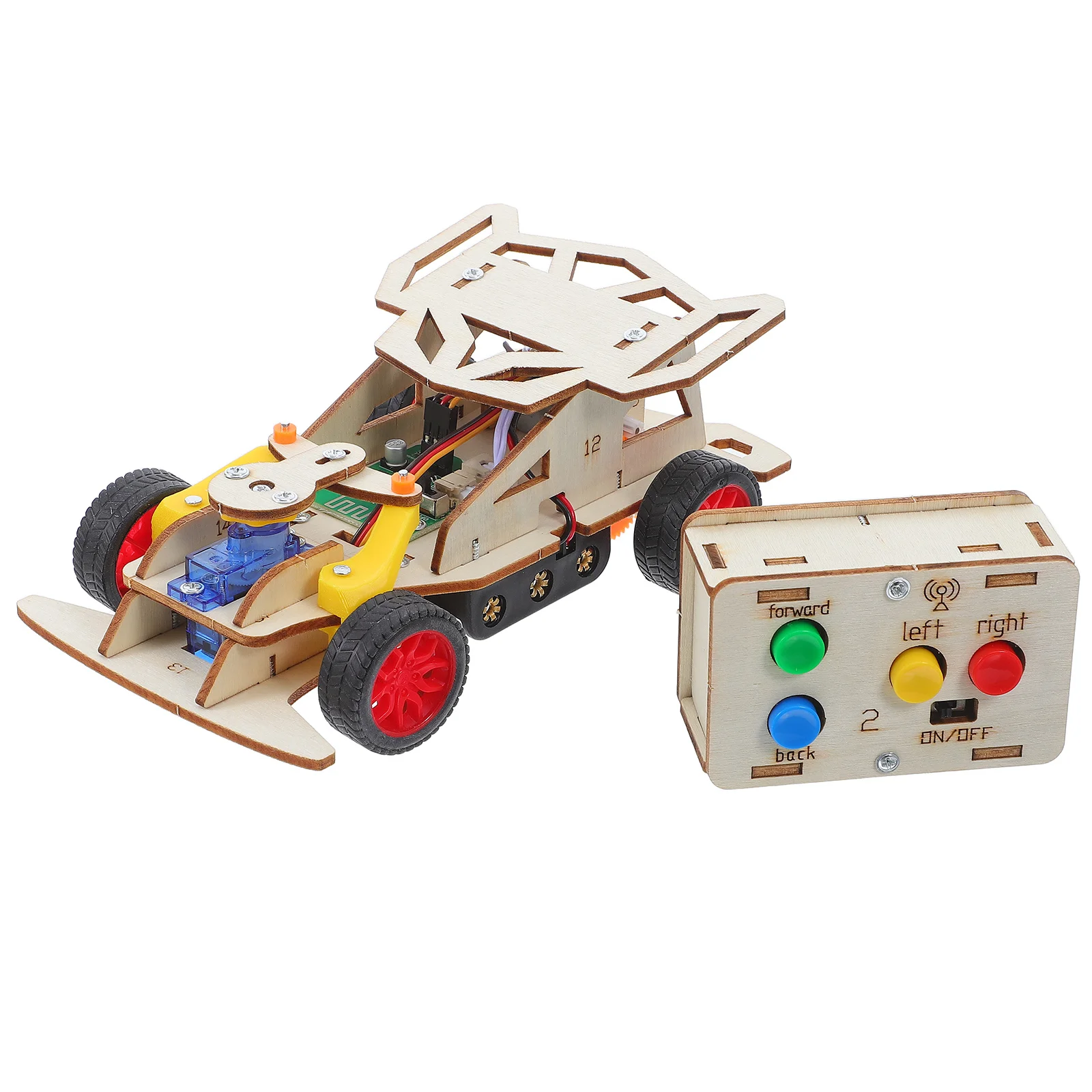 교육용 레이싱 키트 STEM 원격 조종 자동차 조립 세트 DIY 과학 실험 나무 3D 퍼즐 - 엔지니어링 STEM