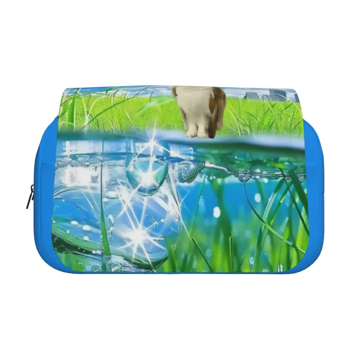 Meowl Cat Owl Meme Double Clamshell Pen Case Pencil Box Pen for Girl Boy Large Storage Bags School Supplies Gifts Stationery