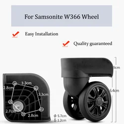 Roda de bagagem de nylon para Samsung W366 Trolley Case Wheel Polia Rodízios Deslizantes Universal Wheel Repair, silencioso, resistente ao desgaste