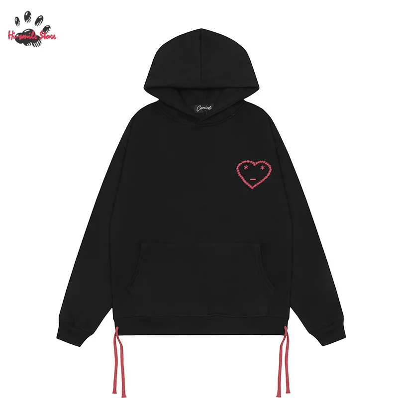 

Casual Couple Tracksuits Heart Logo Carsicko Signature Sweatshirts Men Woman Hip Hop Black Grey Hoodies Terry Good Quality