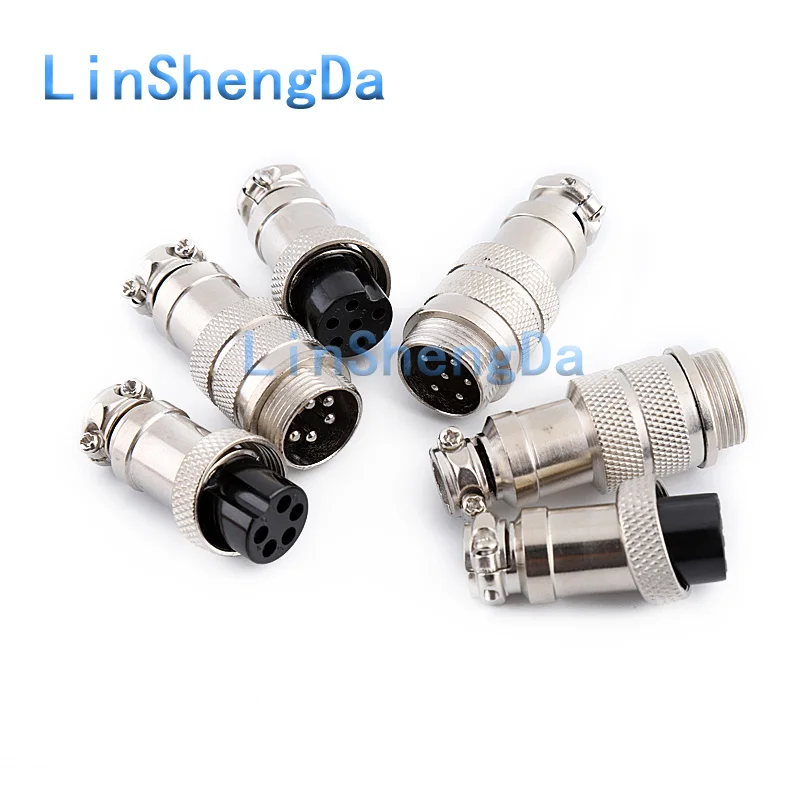 10 groups Aviation plug GX16-2/3/4/5/6/7/8 core 16mm butt connector male and female socket connector