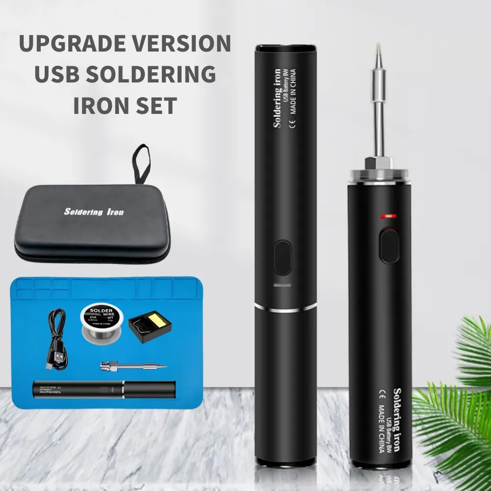 Usb Soldering Iron 5V Mini Convenient Adjustable Temperature Home Tools Diy Manual Radio Soldering Iron Set