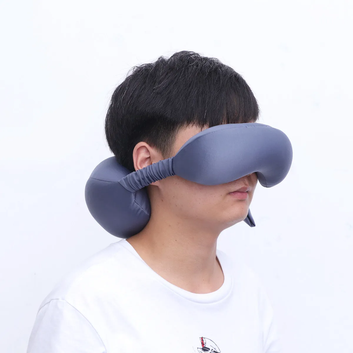 1Pcs 2-in-1 Eye Mask Pillow Neck Pillow for Travel Office Plane Relaxation Breathable Sweat-Absorbing Lightweight Comfortable