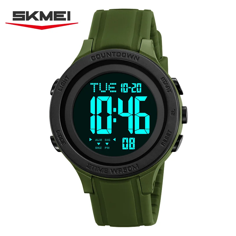 SKMEI 2458 Montre Sports Chrono Digital Wristwatches For Men Waterproof Countdown Electronics Mens Watch Alarm Orders Reloj 시계