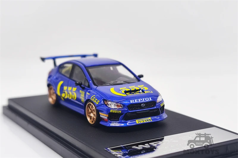 Mini Station 1:64 WRX STi Rally 555 Livery Blue/Rally car RB Diecast Model Car