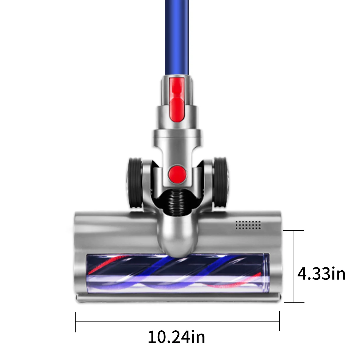 Nozel Kepala Sikat Turbo untuk Pembersih Vakum Dyson V10 V11 V8 V7 V15 Aksesori Suku Cadang Dapat Diganti dengan Sikat Lampu LED
