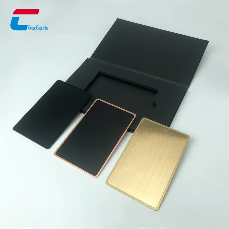 Custom   Printing  Card  RFID NFC Visit Cards Brass NFC   Card