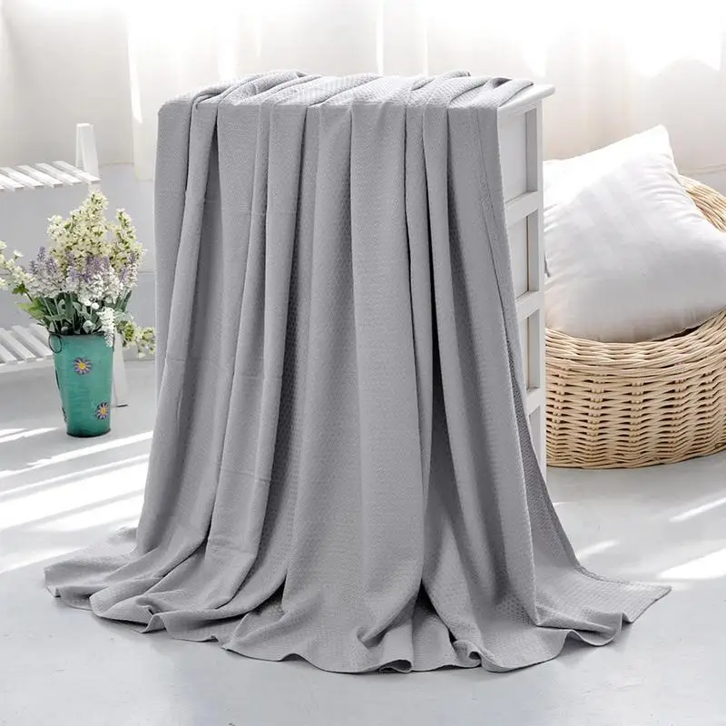 Travel Cooling Blanket Summer Air Conditioner Quilt Bamboo Fiber Light And Breathable Skin-friendly For Body Thermal Absorbent