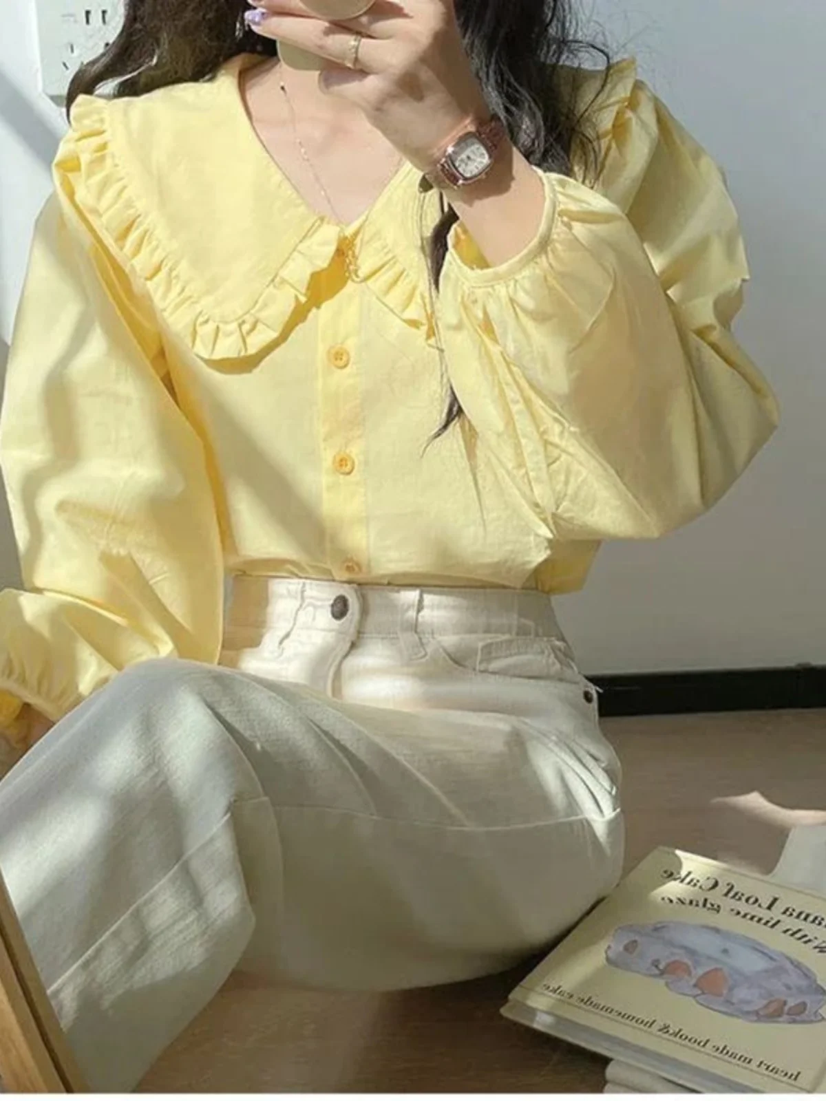 Csa Casual Hoada de Manga Larga Estilo Urbano, Csa Larga Hoada con Cuello, Csa Casual Hoada con Cuello Cser...