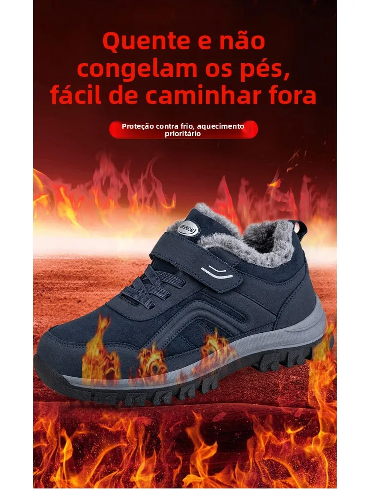 高齢女性のための厚みのあるふわふわのウィンタースポーツシューズ暖かい厚みのある綿の靴ママブーツ中年および高齢者のスポーツシューズお父さんの靴