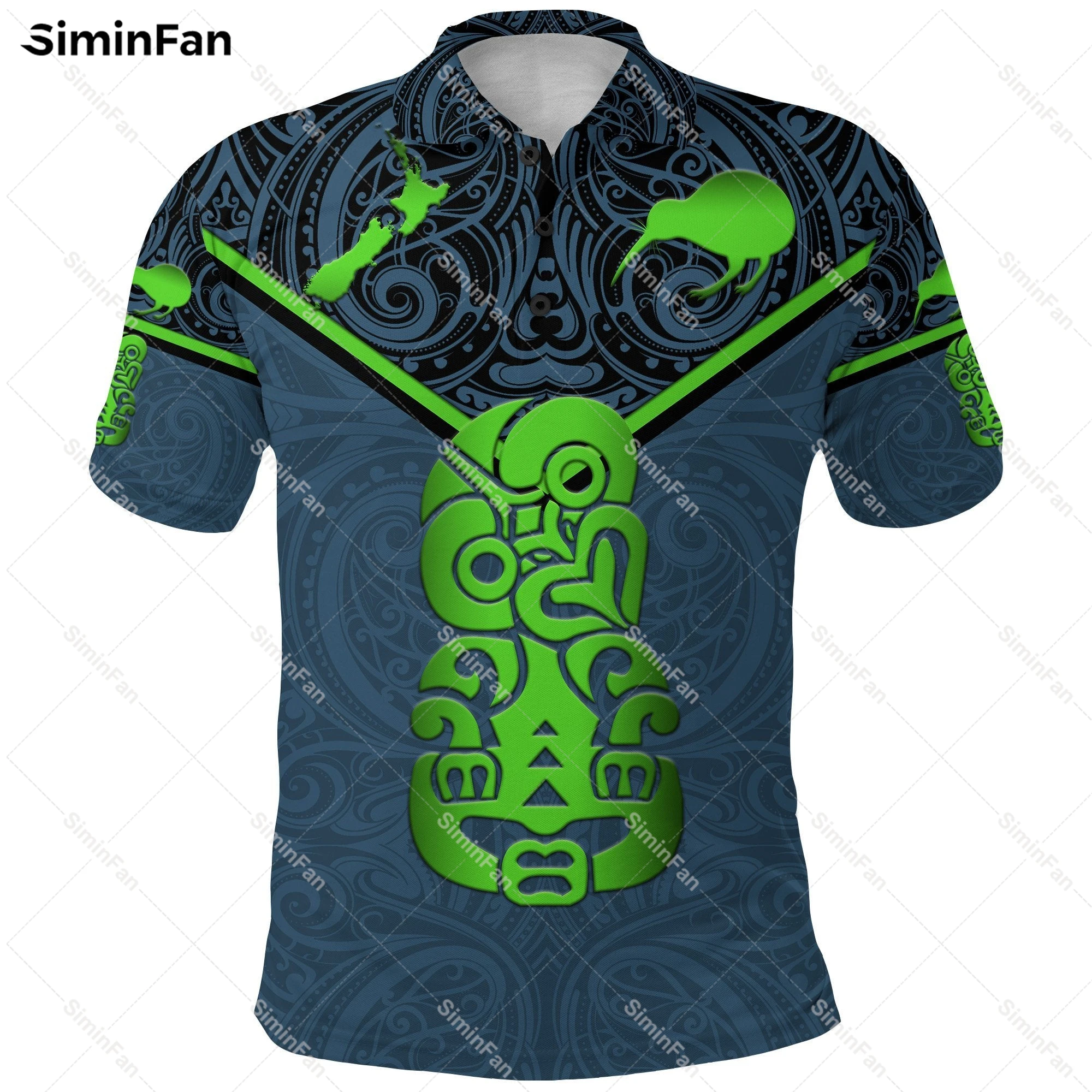 New Zealand Maori Rugby 3D All Over Printed Men Polo Shirts Male Lapel Tee Unisex Summer Sports Tennis Tshirt Female Casual Tops